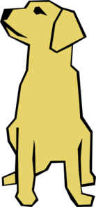 Dog Simple Drawing In Color Clip Art at Clker.com - vector clip art